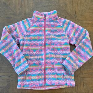 Columbia Pink and Teal Fleece Jacket